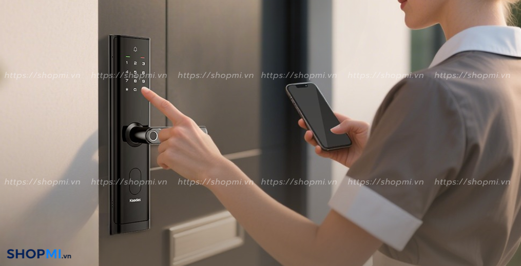 Hướng dẫn c&aacute;ch đổi mật khẩu kh&oacute;a cửa Kaadas