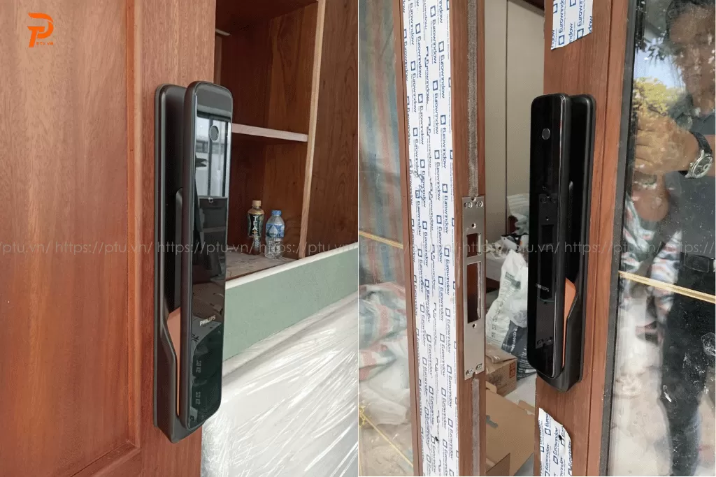 khóa vân tay cửa gỗ