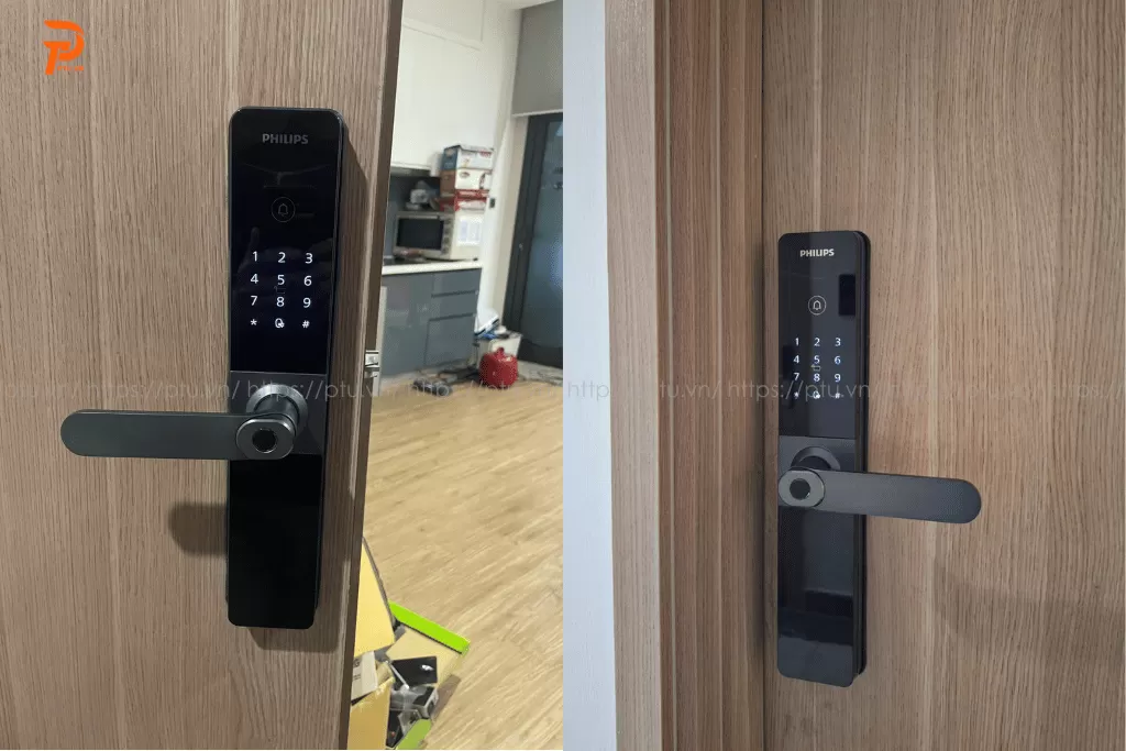 khóa vân tay cửa gỗ