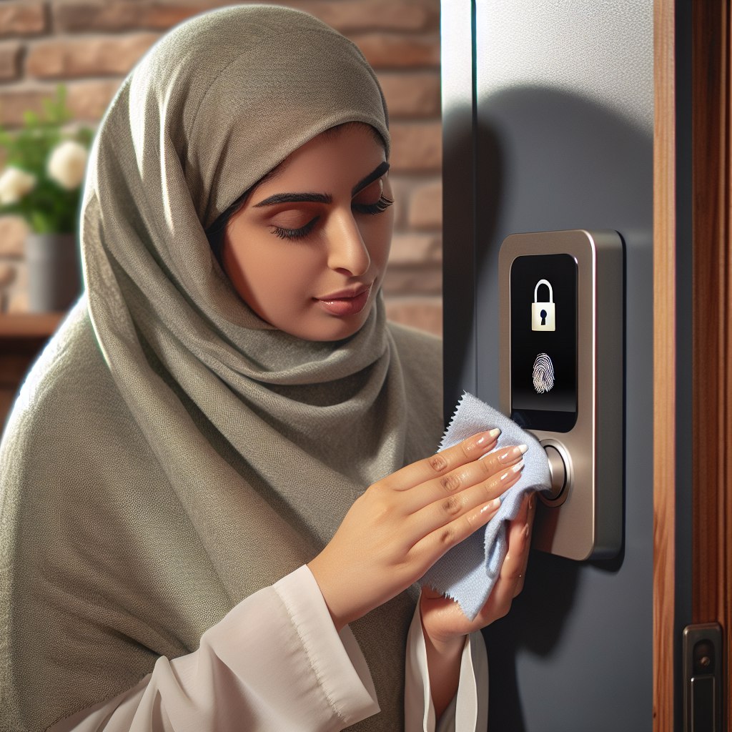 cách vê sinh khóa cửa điện tử