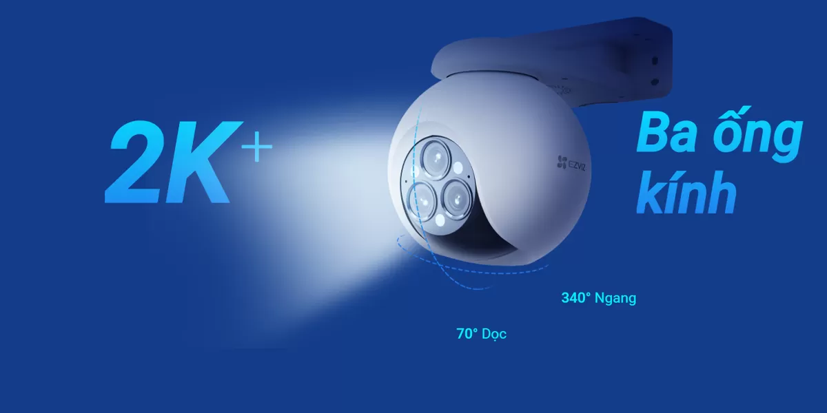 Camera 3 Ống Kính Ezviz H80f (Zoom 12X)
