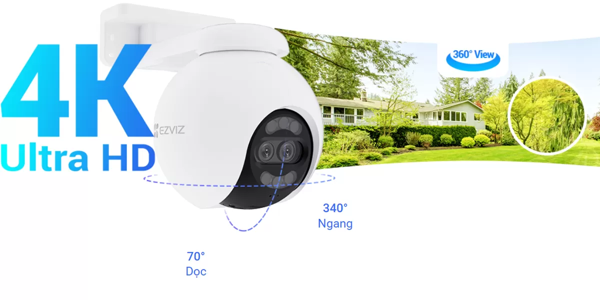 Camera Ống Kính Kép Ezviz H80X (8MP)