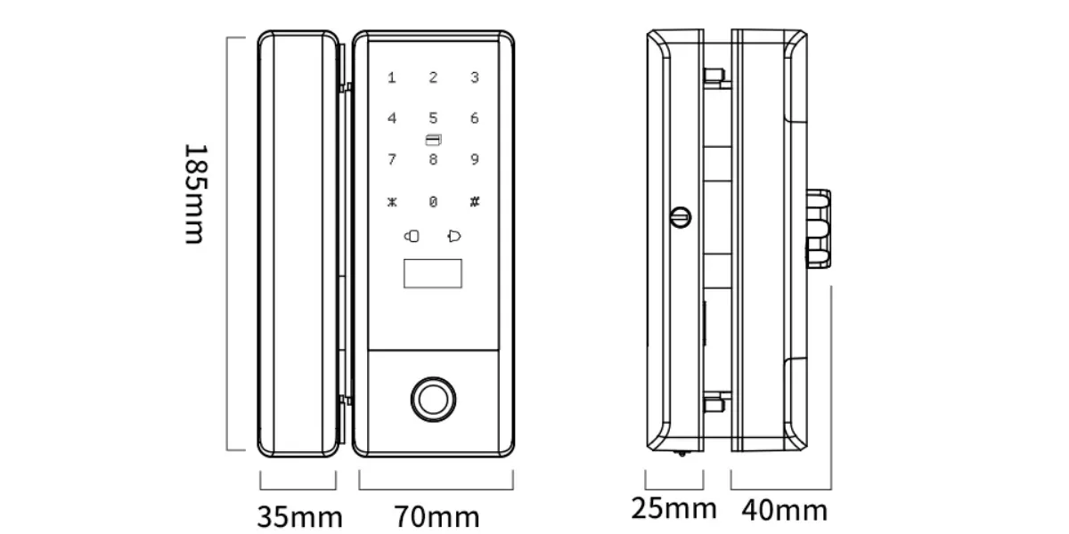 Khóa Vân Tay Cửa Kính Locstar LS-C83-A