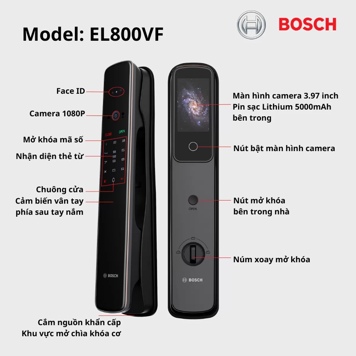 Khóa Thông Minh Bosch EL800VX Giảm 60%