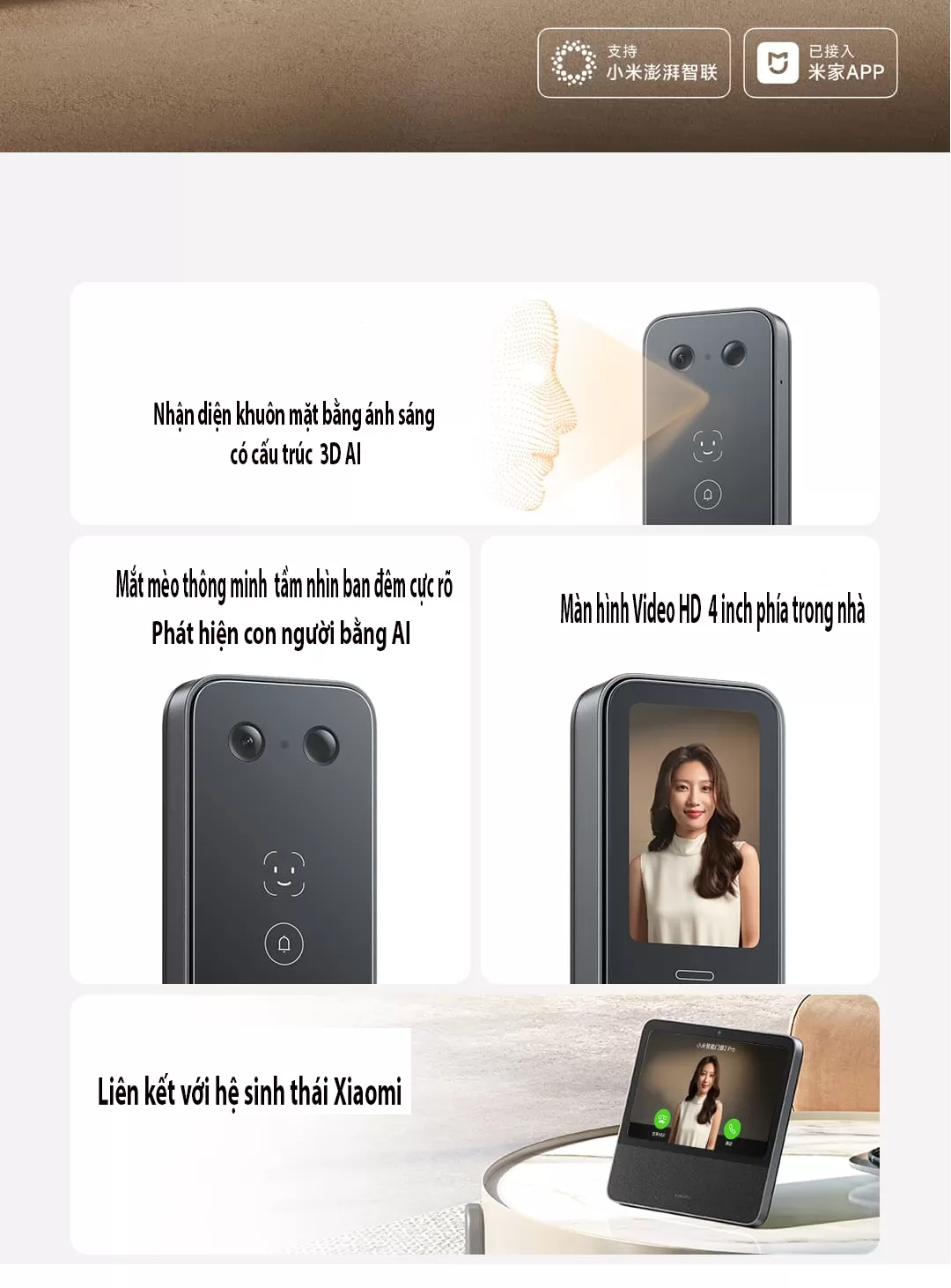 Khóa Cửa Nhận Diện Khuôn Mặt Xiaomi 2 Pro