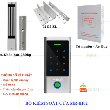 Khóa Vân Tay Cửa Sắt 2 Cánh MR-LH02