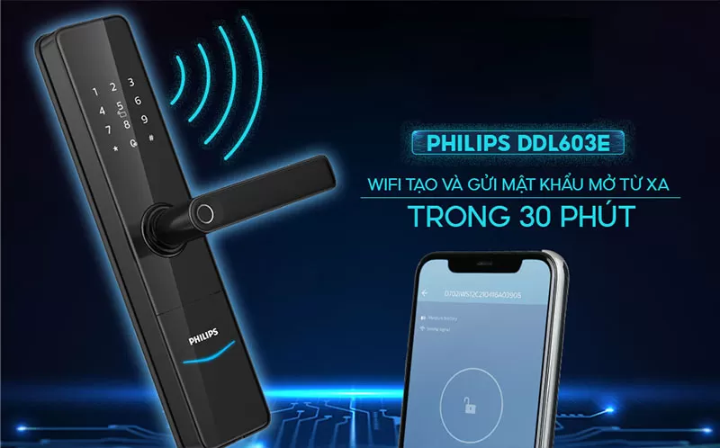 Khóa cửa vân tay Philips DDL603E-5HWS