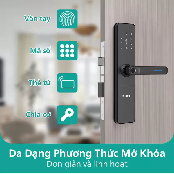 Khóa Cửa Vân Tay Philips DDL609-5HS