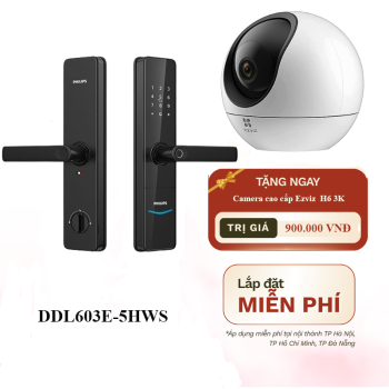 Khóa cửa vân tay Philips DDL603E-5HWS