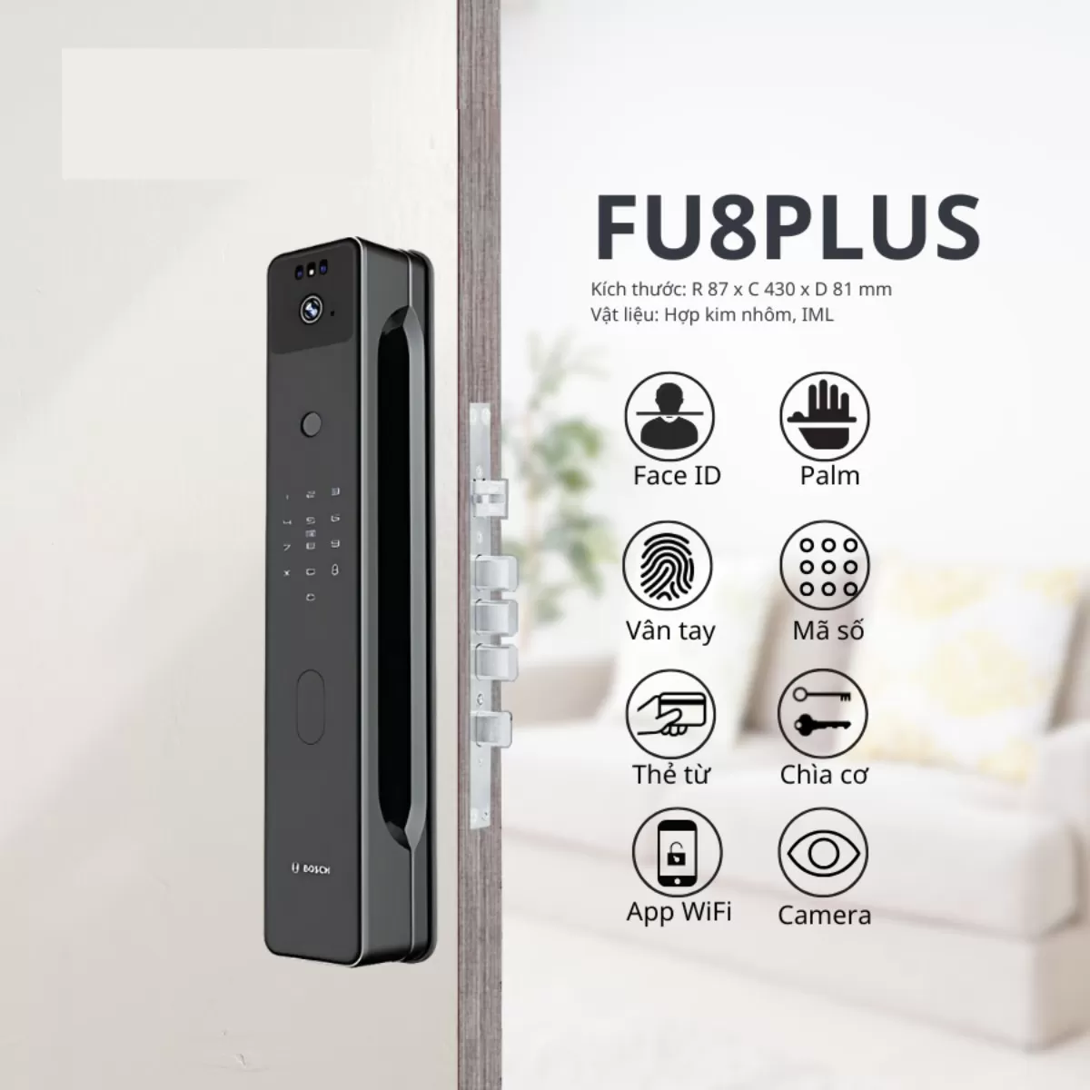 Khóa Thông Minh Smart House BOSCH FU8 Plus