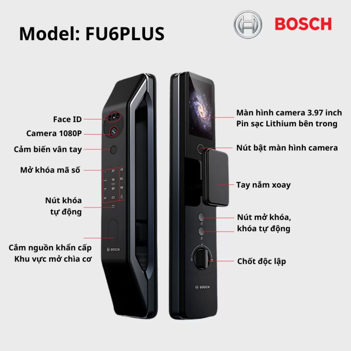 Khóa Thông Minh Smart House BOSCH FU6 Plus