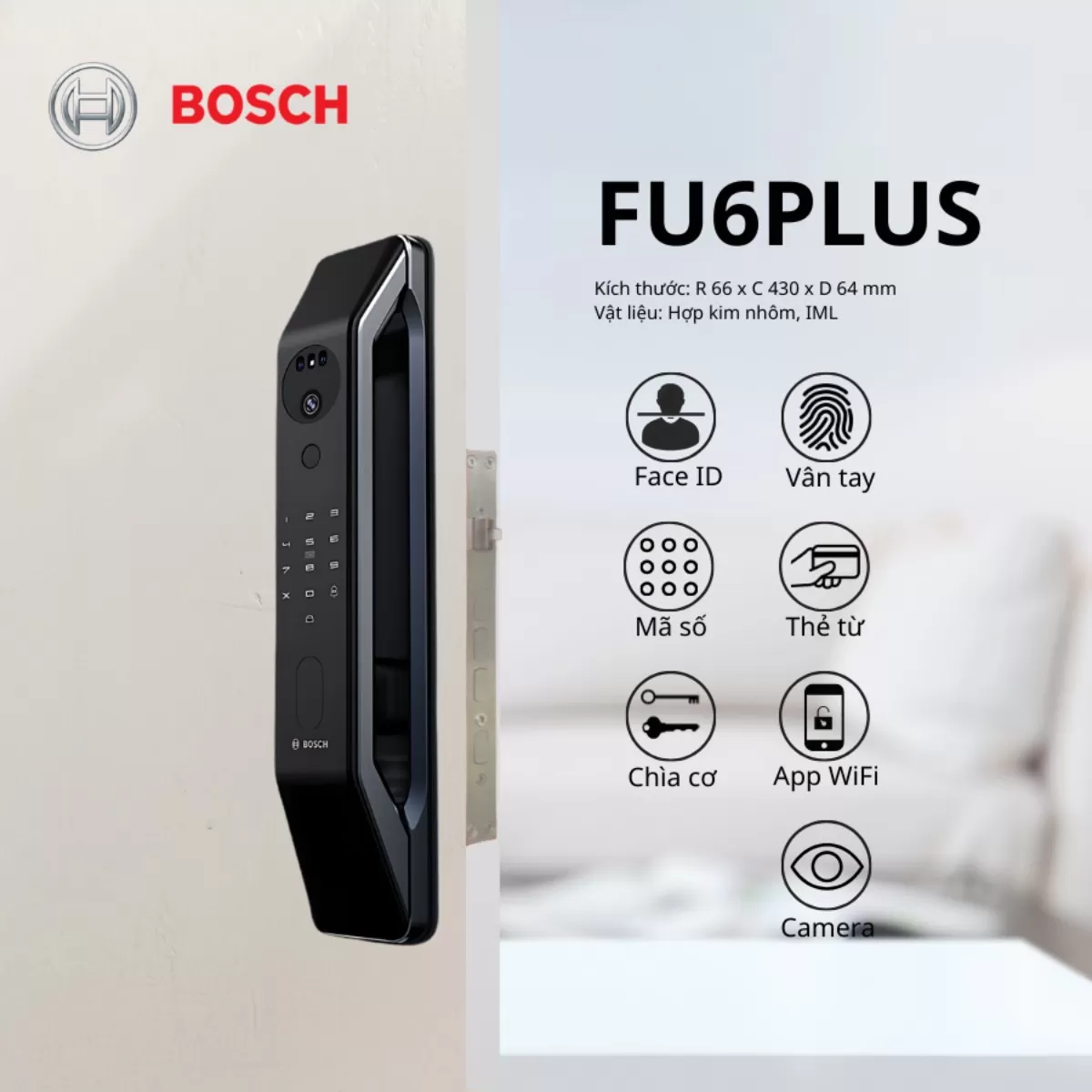 Khóa Thông Minh Smart House BOSCH FU6 Plus