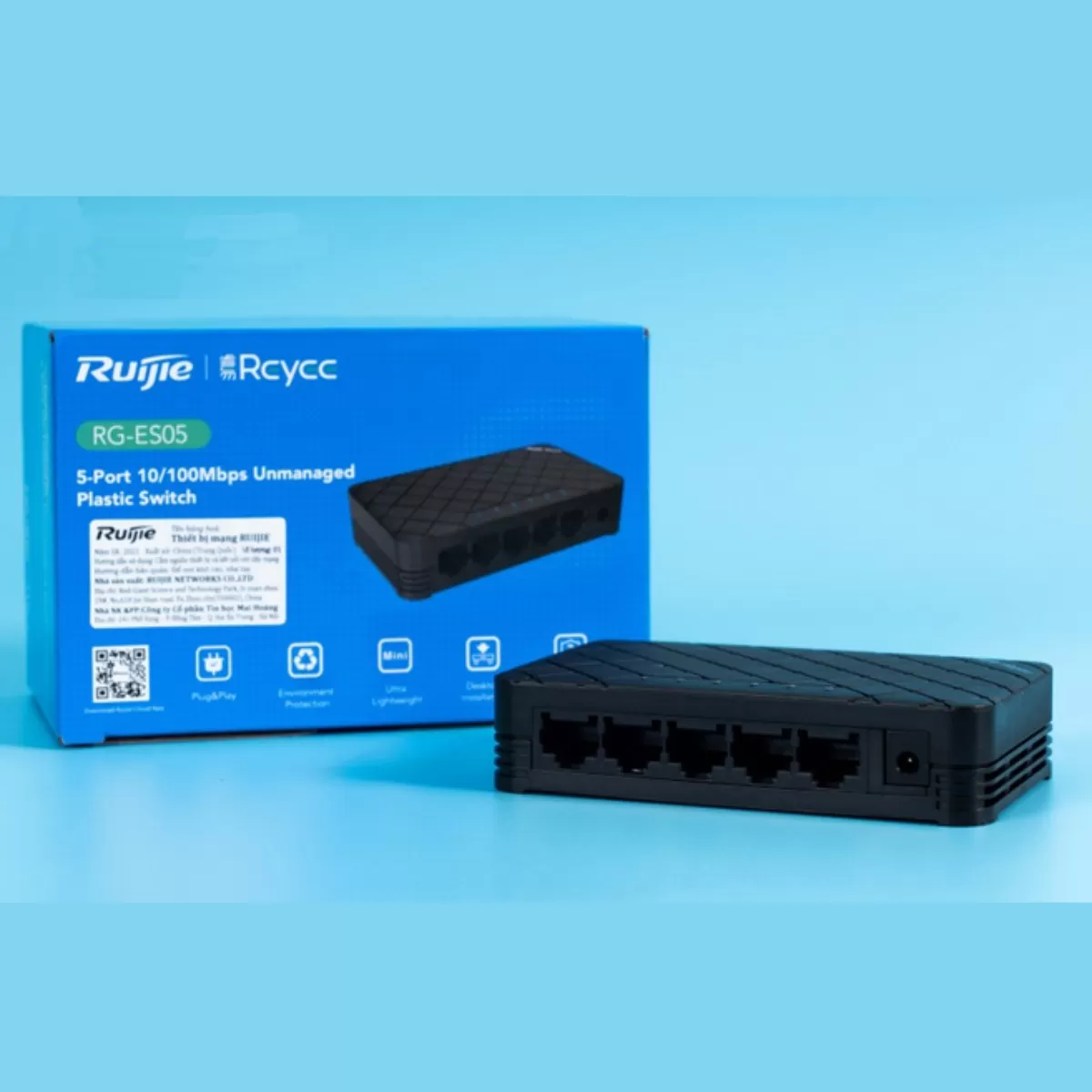 Thiết bị chuyển mạch Ruijie Switch 5 cổng 10/100 Base RG-ES05