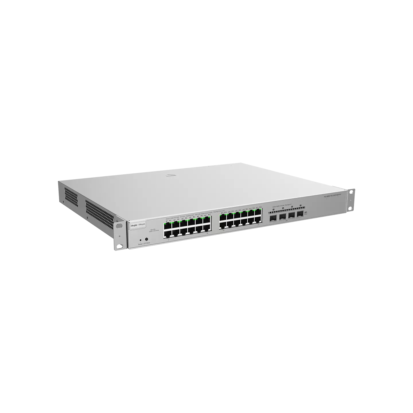 Thiết bị chuyển mạch Gigabit lớp 2+ phi PoE loại 24 cổng, 4 uplink SFP+ RG-NBS5200-24GT4XS-P